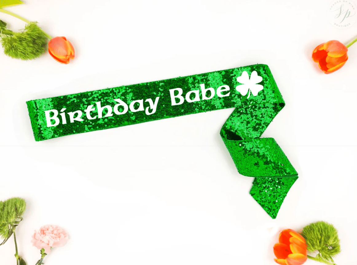 St. Patrick's Day Birthday Sash