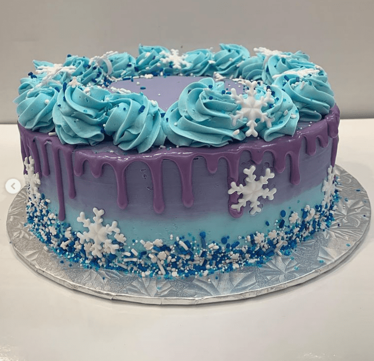 abstract Frozen drip cake