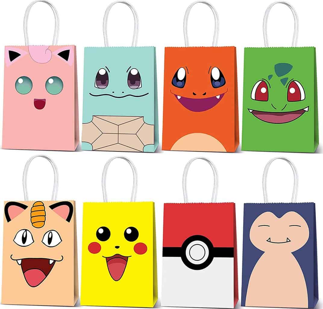 AnyGo Pokémon Birthday Party Paper Gift Bags