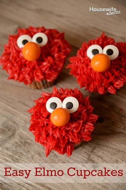 Elmo Cupcakes 