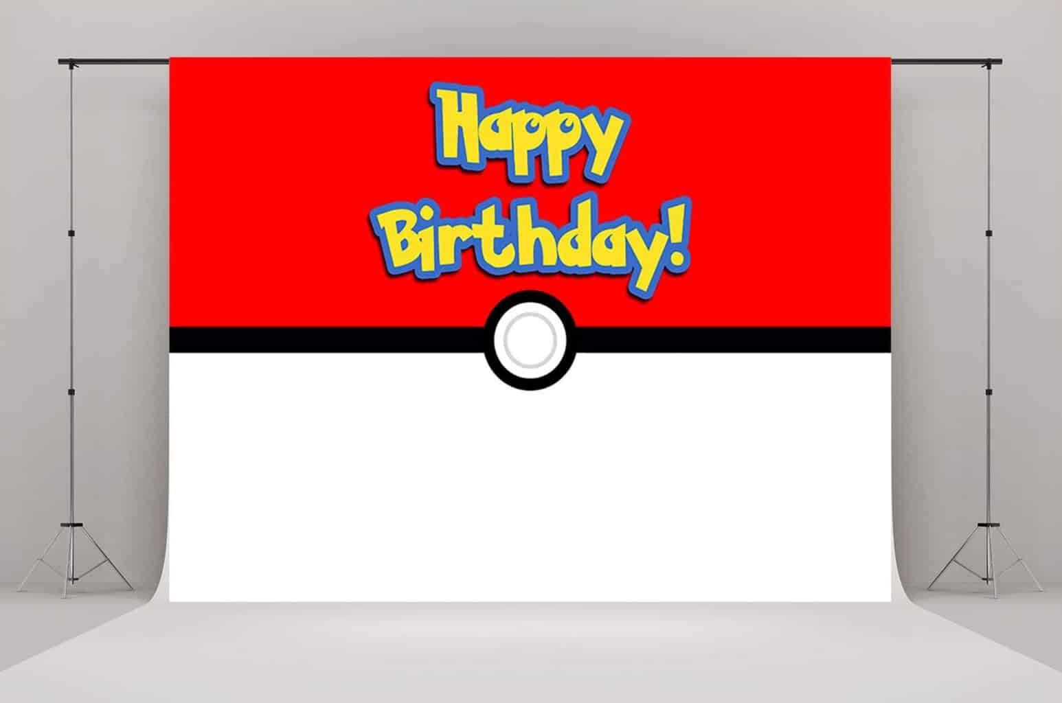 Ft Cartoon Video Game Pokémon Birthday Photography Backdrop