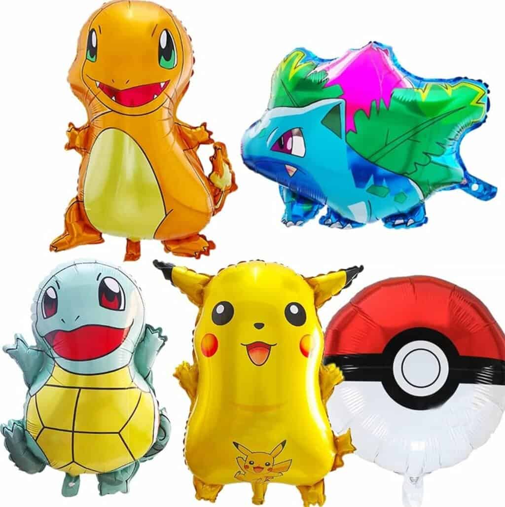 Lovsong 5 Pieces - Pokémon  Birthday Balloons