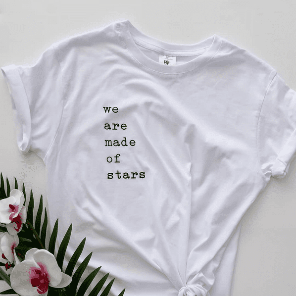 White Shirt with Quote