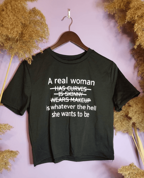 Real Woman Crop Top Shirt