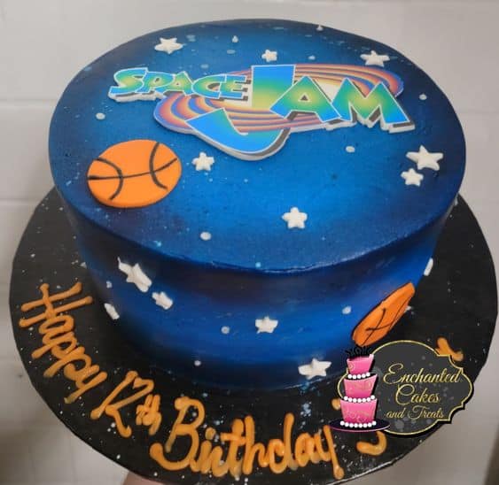 Space Jam Round Cake