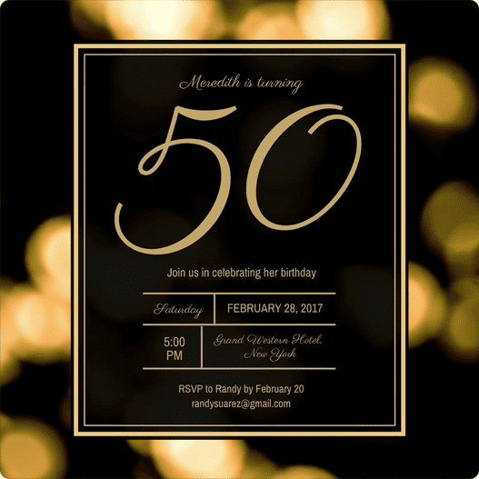 DIY Digital Gold Invite 