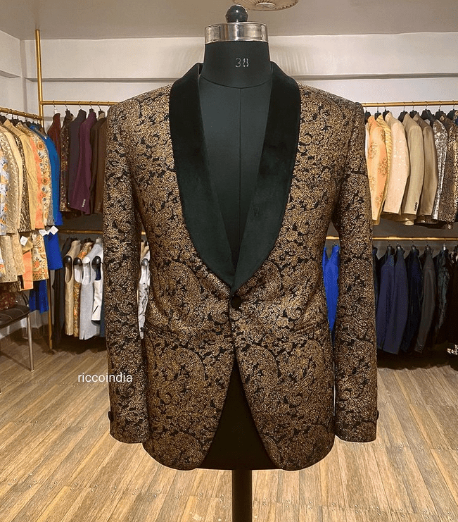 Gold and Black Men Jacket