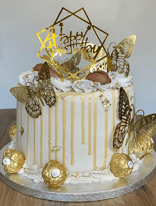 Golden Butterfly Cake