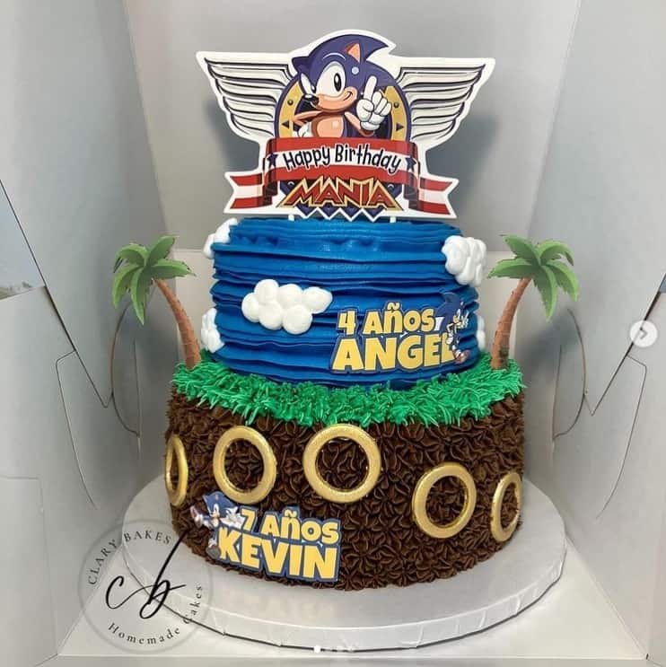 happy birthday mania sonic cake