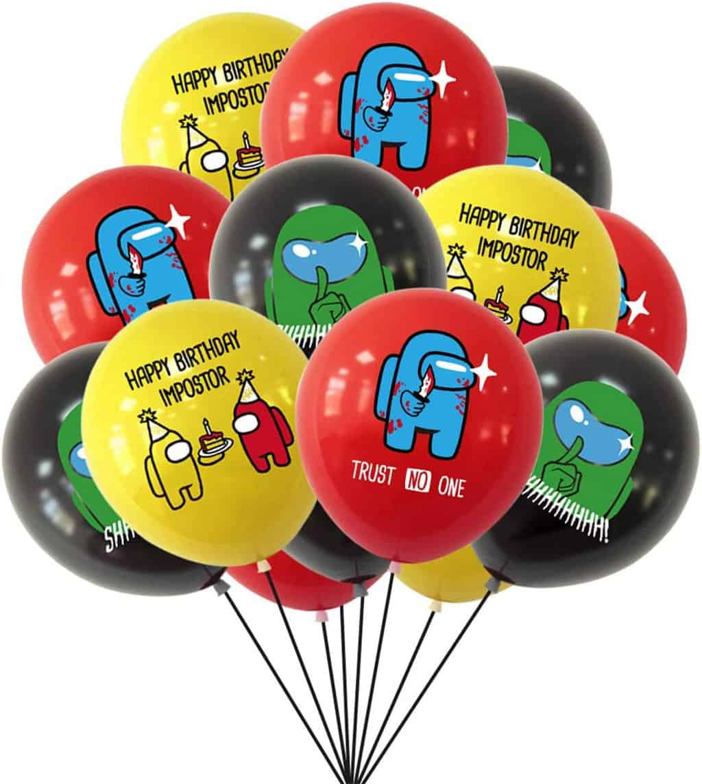 Mujido Among Us Gaming Birthday Balloons 20 Pcs