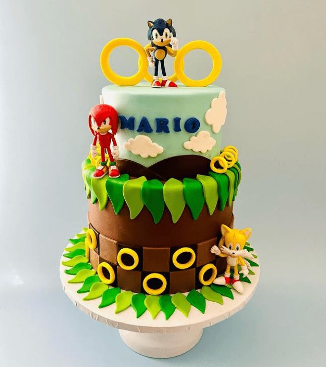 sonic cake for mario