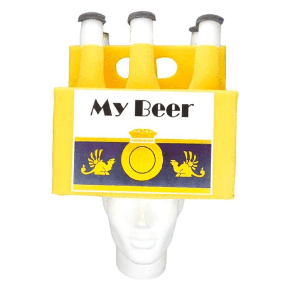 6 pack beer hat