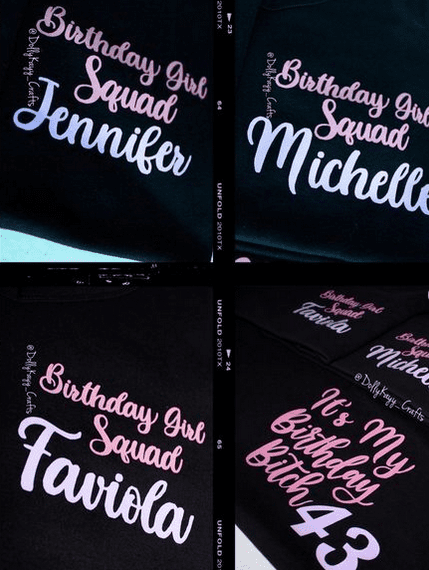 Personalized Squad Shirts