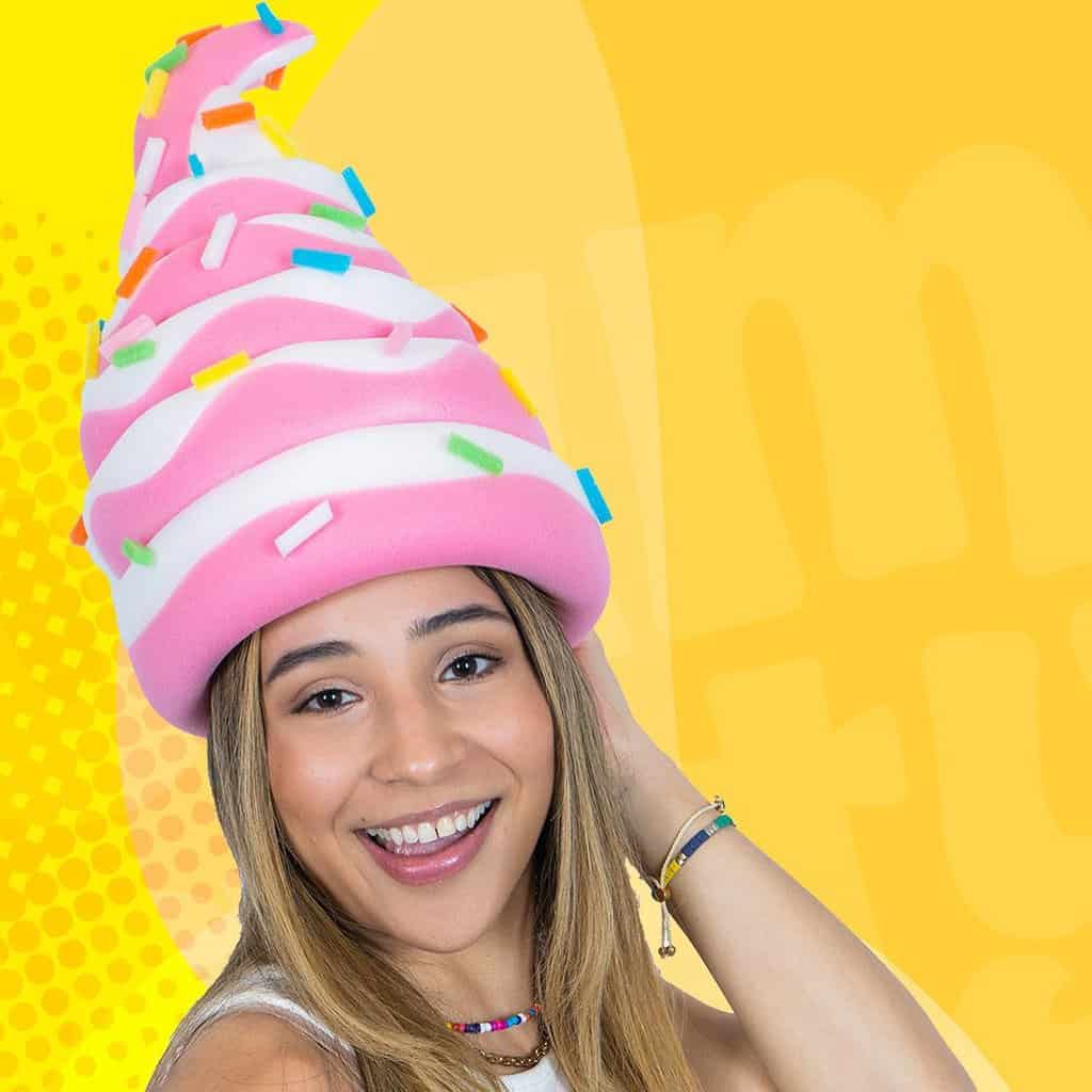 swirl ice cream hat