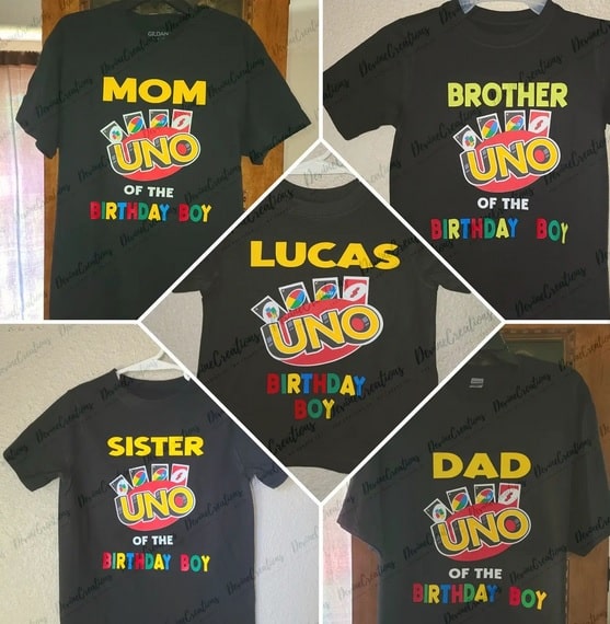 Uno Birthday Shirts